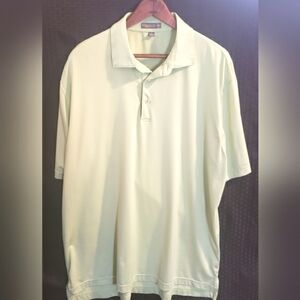 Peter Millar Mens Summer Comfort Golf Polo Size Large Green Short Sleeve